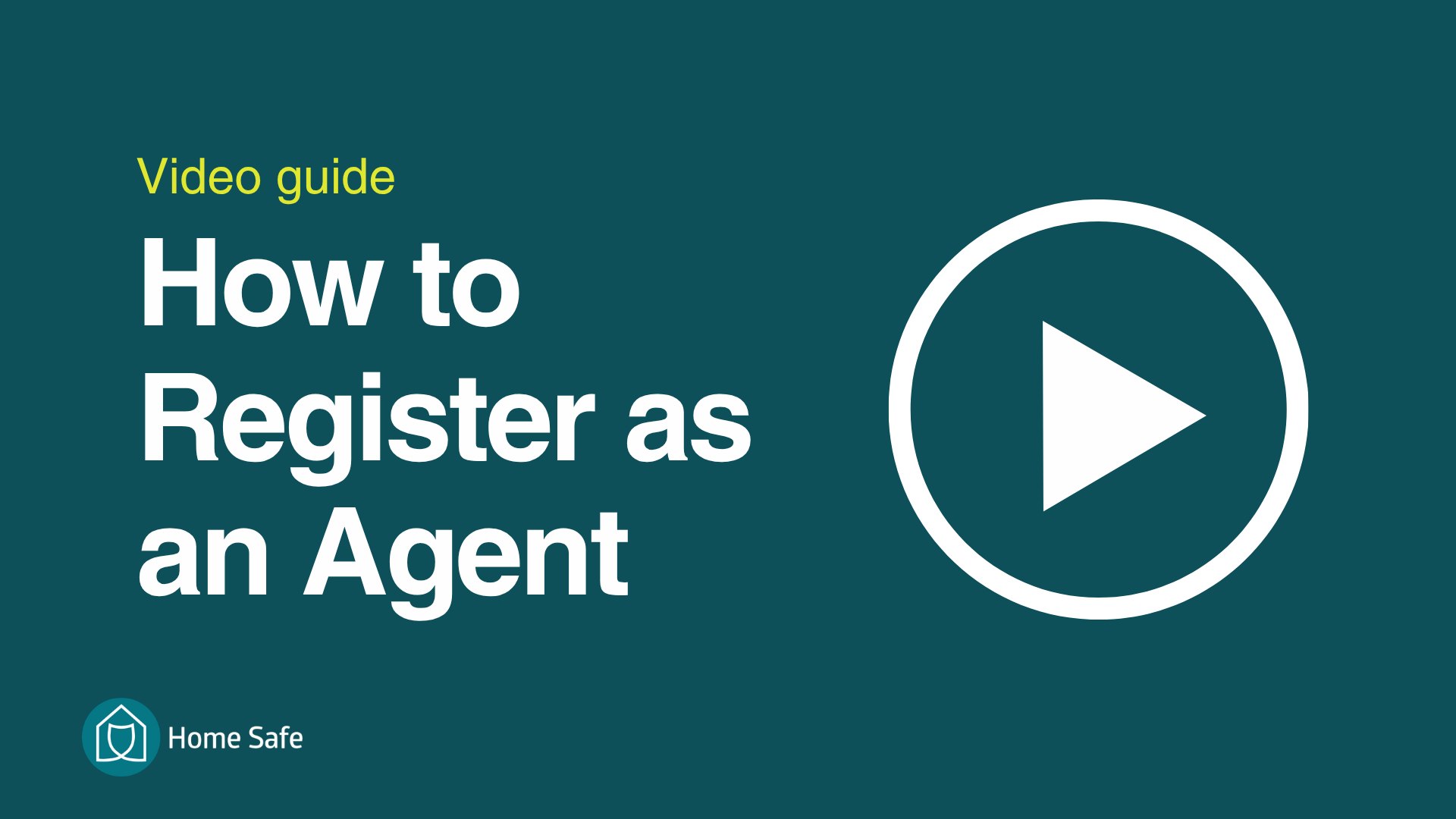 How To Register as an Agent 1