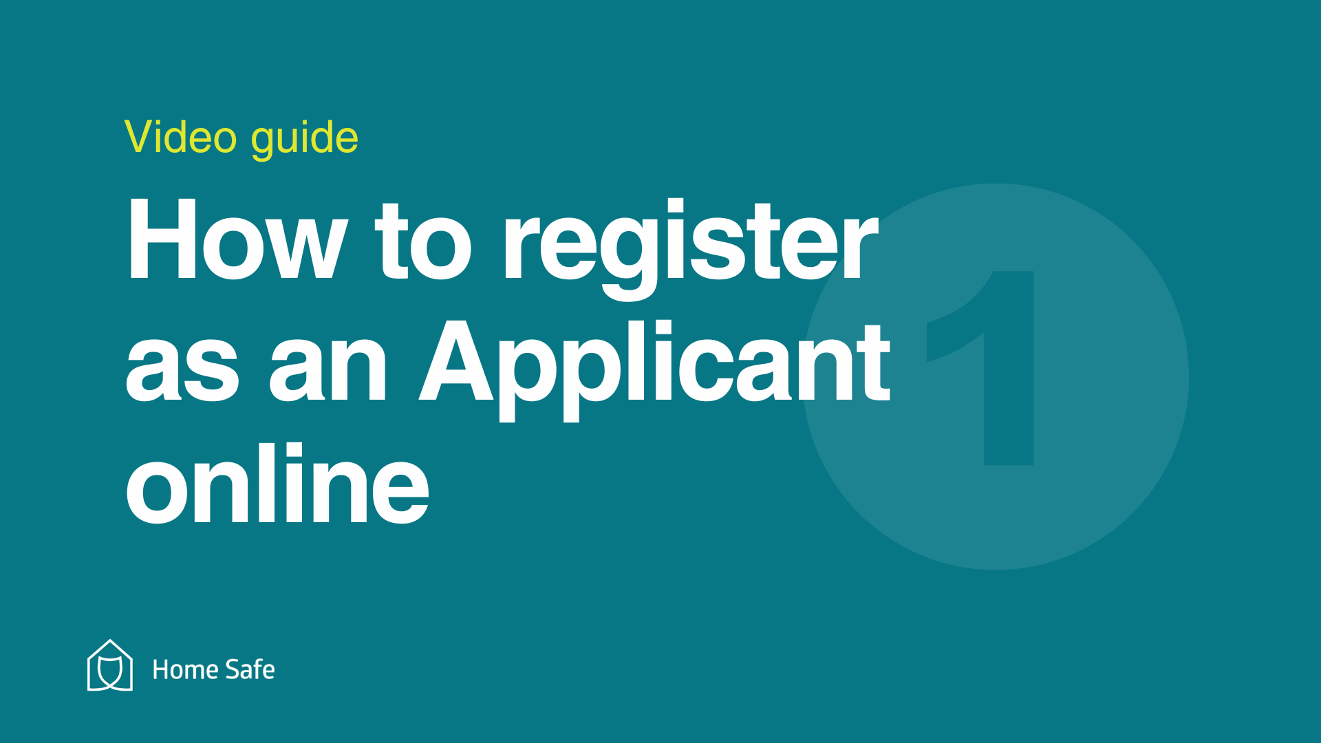 How To Register As An Applicant 1
