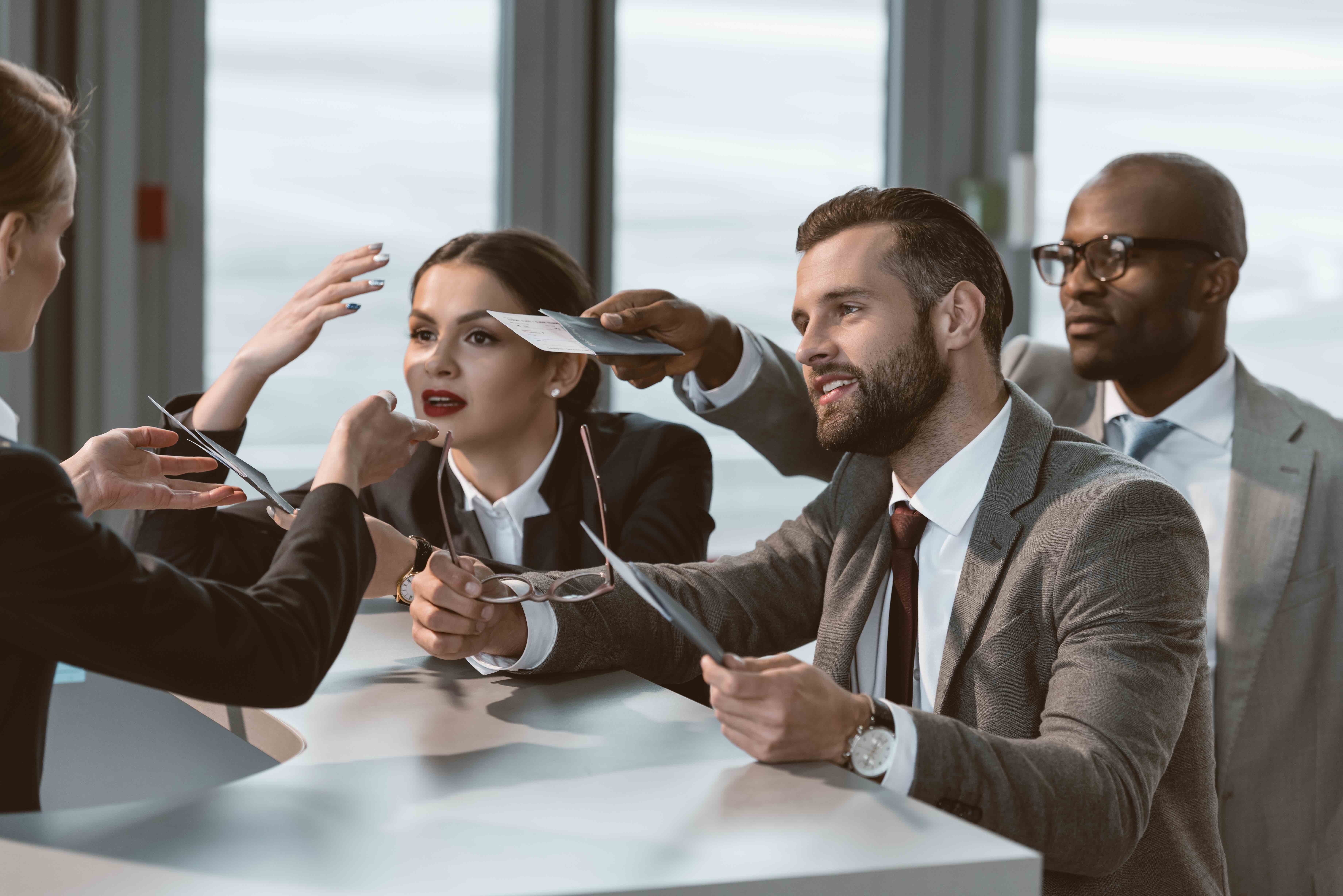 Group Of Businesspeople Having Argument With Airpo 2021 09 03 05 15 25 Utc
